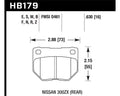 Hawk 2/1989-1996 Nissan 300ZX Base (Excl. Turbo) HPS 5.0 Rear Brake Pads