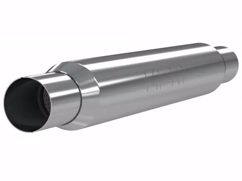 ~(8 lbs. 28X4X4)~ Universal T304 Stainless Steel Resonator 2.25in Inlet/Outlet 22in body 26in overall