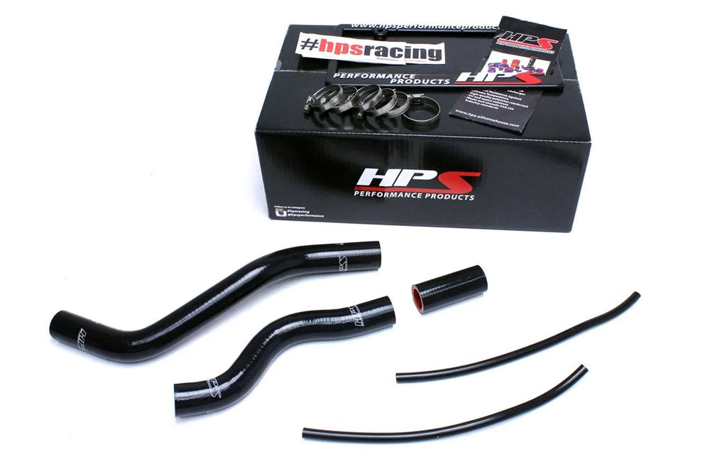 HPS Performance Black Reinforced Silicone Radiator Hose Kit Coolant for Honda 01-05 Civic 1.7L Manual Trans.