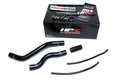 HPS Performance Black Reinforced Silicone Radiator Hose Kit Coolant for Honda 01-05 Civic 1.7L Manual Trans.