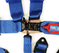 NRG SFI 16.1 5PT 3in Seat Belt Harness with Pads / Latch Link - Blue