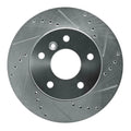 R1 Concepts Brake Rotor Drilled and Slotted Silver Fits Land Rover