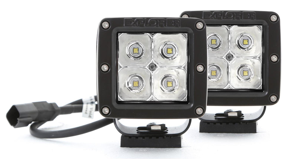 2X2 SQUARE 3W LED SPOT PAIR