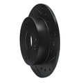 R1 98-02 Acura CL Rear Right Drilled & Slotted Black Brake Rotor