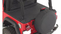 Tonneau Cover Soft Folding Cover Black Denim Channel Mounted 1992-1995 YJ Wrangler RT Off Road