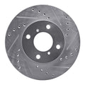 DFC 99-07 Suzuki Esteem Front Right Drilled & Slotted Silver Brake Rotor