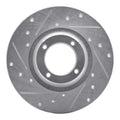 R1 75-80 Triumph TR7 Front Left Drilled & Slotted Silver Brake Rotor