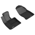 3D MAXpider 19-21 Volvo S60 / V60 / 20-21 V60 Cross Country Kagu 1st Row Floormats - Black