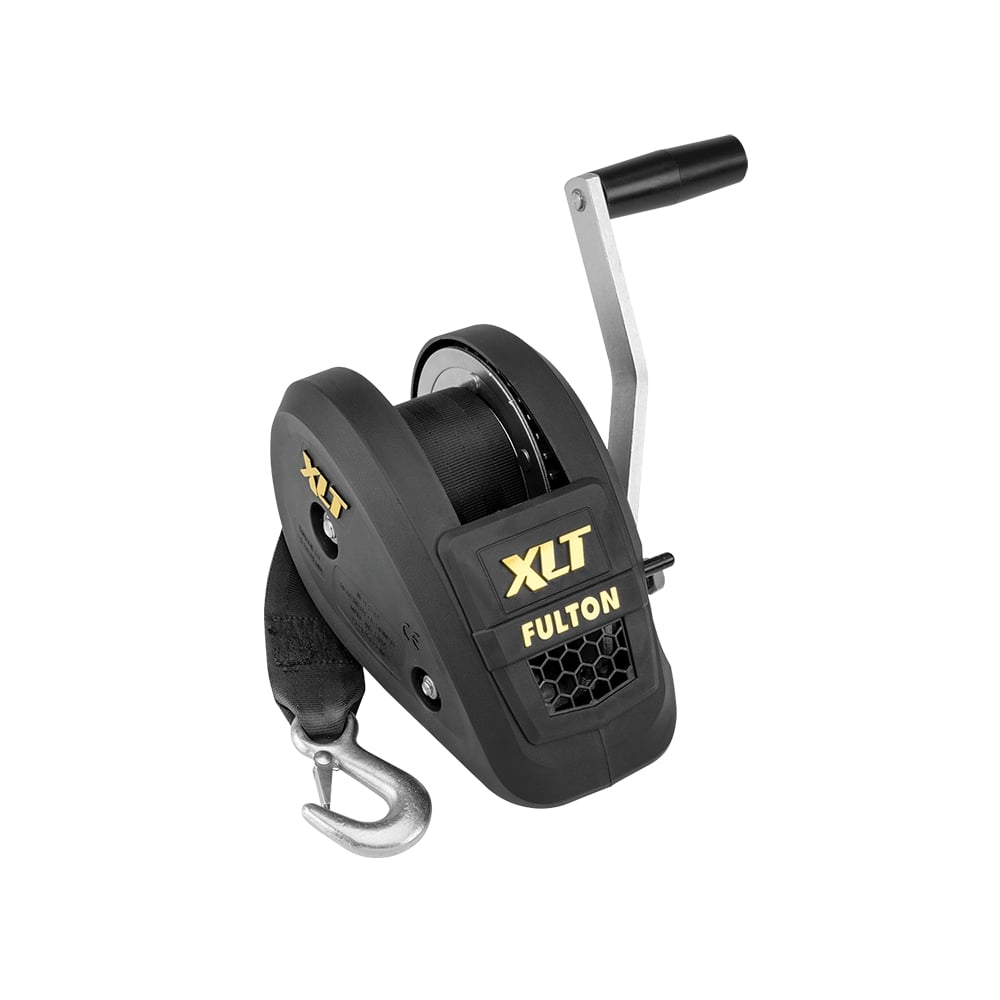 BLACK COVER TRAILER WINCH 1500LB SINGLESPEED W/20FT STRAP