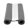 EPDM DOUBLE BULB SEAL W/PSA TAPE (WHITE TAPE) BLACK11/2IN X 1/2IN X 50FT