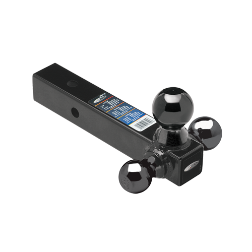 TRIBALL BALL MOUNT 2IN SQ SOLID SHANK W/BLACK 17/8IN 2IN & 25/16IN BALLS