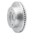 DFC 88-00 Chevrolet Suburban 1500 Front Right Drilled & Slotted Silver Brake Rotor