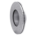 R1 Concepts Brake Rotor Drilled and Slotted Silver Fits BMW 220i