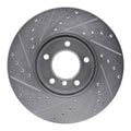 R1 Concepts Brake Rotor Drilled and Slotted Silver Fits BMW 220i