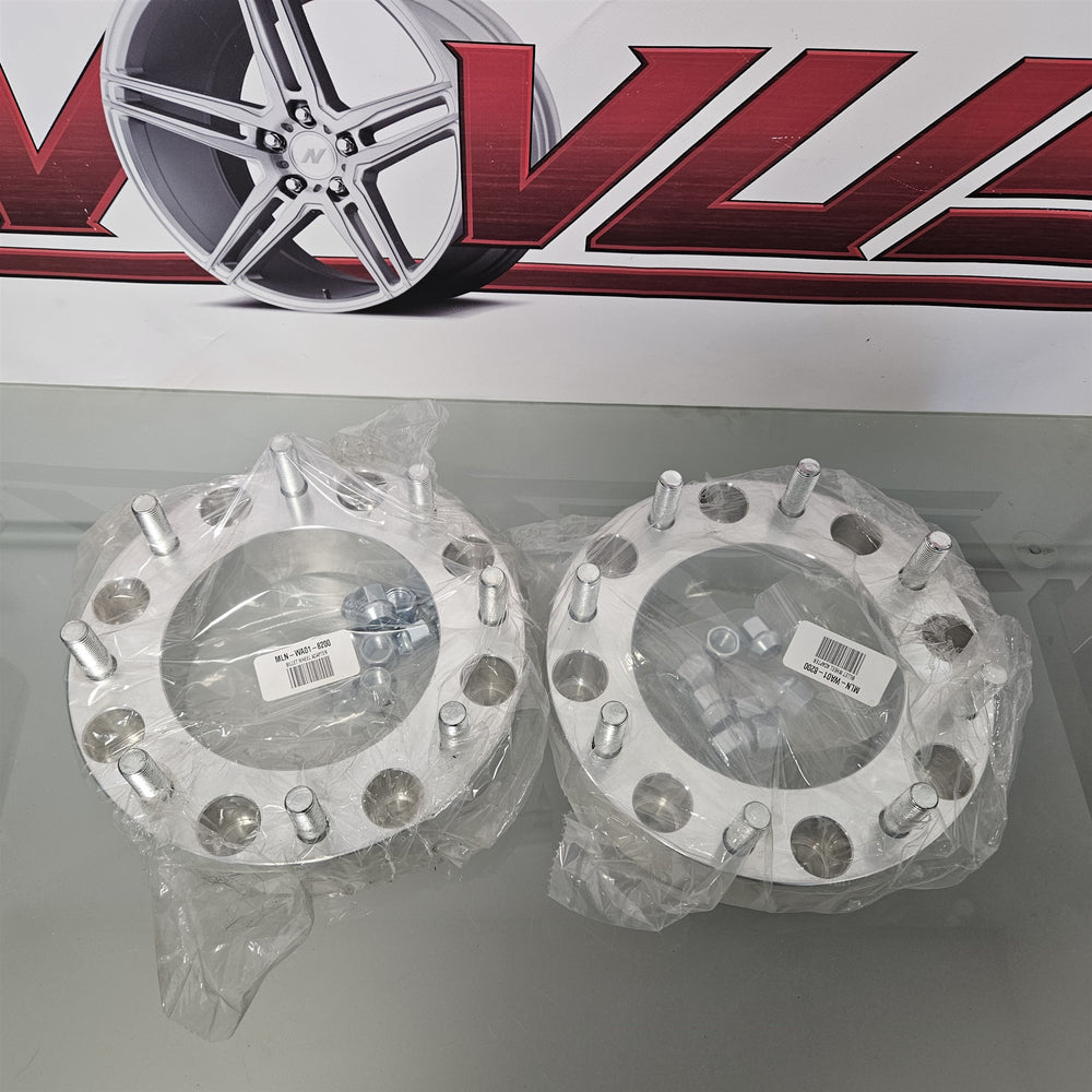 BILLET WHEEL ADAPTERS 8LUG 8200 TO 8200 142MM M14X1.50 THREAD 2.00IN THICK