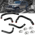 HPS Performance Black Reinforced Silicone Heater Hose Kit Coolant for Jeep 12-17 Wrangler JK Unlimited 3.6L V6 Left Hand Drive