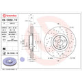 Brembo 16-24 Volvo XC90 / 18-24 XC60 Front Premium Xtra Cross Drilled UV Coated Rotor