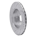 DFC 10-16 Hyundai Genesis Coupe Rear Right Drilled & Slotted Silver Brake Rotor