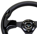 NRG Reinforced Steering Wheel (320mm) Blk w/Gloss Black Trim