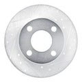R1 89-91 Audi 100 Rear Right Drilled & Slotted Silver Brake Rotor