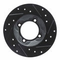 R1 81-85 Mazda GLC Front Right Drilled & Slotted Black Brake Rotor
