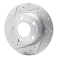 R1 Concepts Brake Rotor Drilled and Slotted Silver Fits Audi A6
