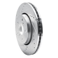 R1 Concepts Brake Rotor Drilled and Slotted Silver Fits Toyota C-HR