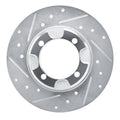 R1 85-91 Dodge COLT Front Left Drilled & Slotted Silver Brake Rotor