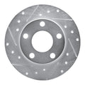 R1 99-05 Audi A6 Quattro Rear Left Drilled & Slotted Silver Brake Rotor