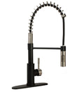 STREAMLINE COIL PULLDOWN RV KITCHEN FAUCET MATTE BLACK/NICKEL