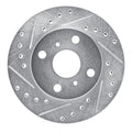 DFC 88-92 Geo Prizm Front Left Drilled & Slotted Silver Brake Rotor