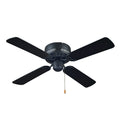 FAN CLG 4-BL 42' BLK W/BLK BL