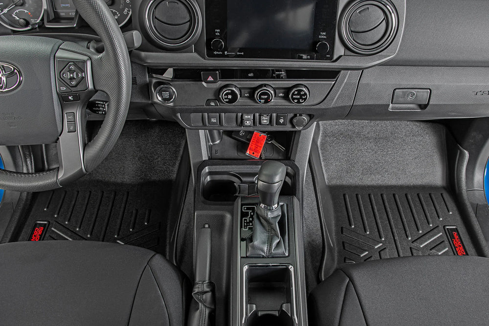 ~(15 lbs. 38X30X6)~ Heavy Duty Floor Mats [Front/Rear] - (16-20 Toyota Tacoma Double Cab)