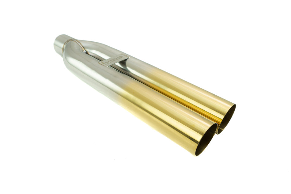Megan Racing universal muffler delete tips Dual 3 angled design Gold