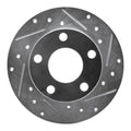 R1 98-01 Audi A6 Quattro Rear Right Drilled & Slotted Silver Brake Rotor