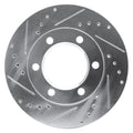 R1 71-91 Chevrolet V10 & V1500 Suburban Front Left Drilled & Slotted Silver Brake Rotor