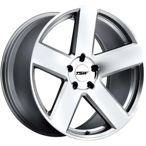 TSW Alloy Wheels silver auto part