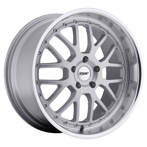 TSW Alloy Wheels silver auto part