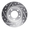 R1 78-81 BMW 733I Rear Right Drilled & Slotted Silver Brake Rotor