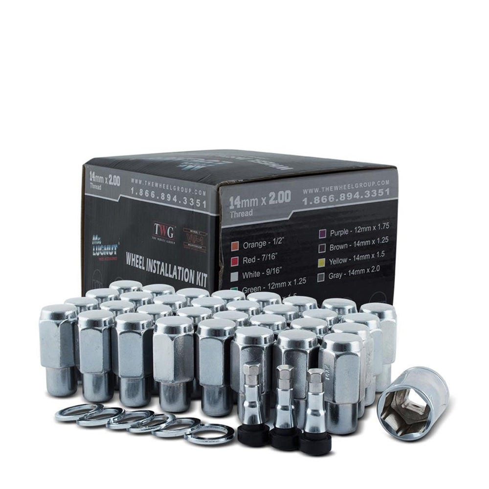 DUALLY MAG INSTALL KITS BLACK ACORN MAG 14X2.00 CLOSED (32 lugs)