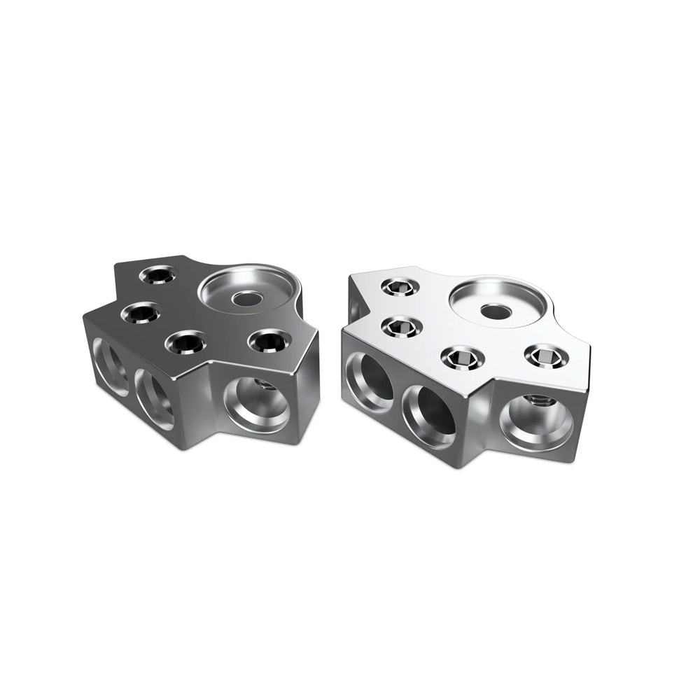 700 Series Copper Terminal Blocks 1/0 4 Spots M6/M8 Bolts Pair