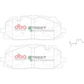 DBA 19-21 Audi A8 Quattro (w/375mm Front Rotor) Front SP Performance Brake Pads