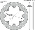 Wilwood Rotor-Steel-Rear Drag-Drilled 11.44 x .350 - 8 on 7.00in