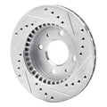 DFC 95-00 Nissan 200SX Front Left Drilled & Slotted Silver Brake Rotor