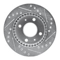 DFC 95-00 Nissan 200SX Front Left Drilled & Slotted Silver Brake Rotor