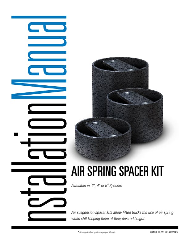 ~(4.6 lbs. 8X6X6)~ 2 Inch Air Suspension Spacer Kit For Use With Single And Double Convoluted Spring Kits Pacbrake