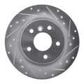 R1 94-04 Land Rover Range Rover Rear Right Drilled & Slotted Silver Brake Rotor