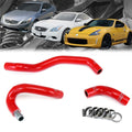 HPS Performance Red Reinforced Silicone Heater Hose Kit Coolant for Nissan 09-20 370Z