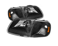 Xtune Ford F150 97-03 / Expedition 97-02 Crystal Headlights w/Corner Black HD-JH-FF15097-SET-AM-BK