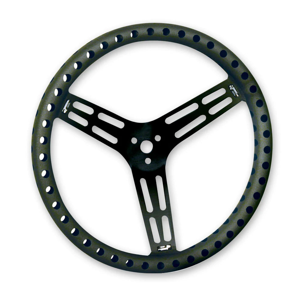 15 UNCOATED BLACK ALUMINUM DRILLED FLAT